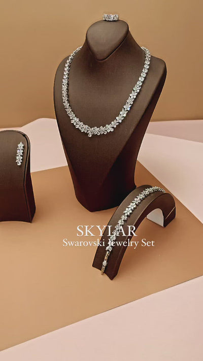 SKYLAR Jewelry Set with Necklace, Bracelet, Earrings and Ring
