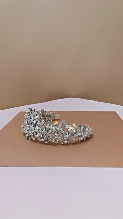 PEARL Wedding Headband, Swarovski & Pearls Headpiece