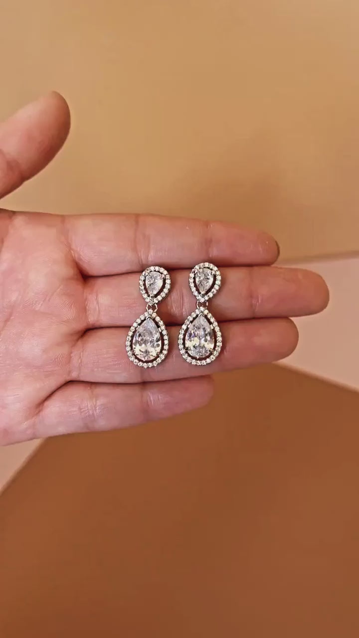 HOPE Simulated Diamond Drop Earrings
