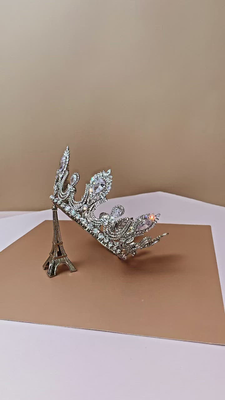 MADDEN LUXE Tiara, Bridal or Quinceanera Full Crown