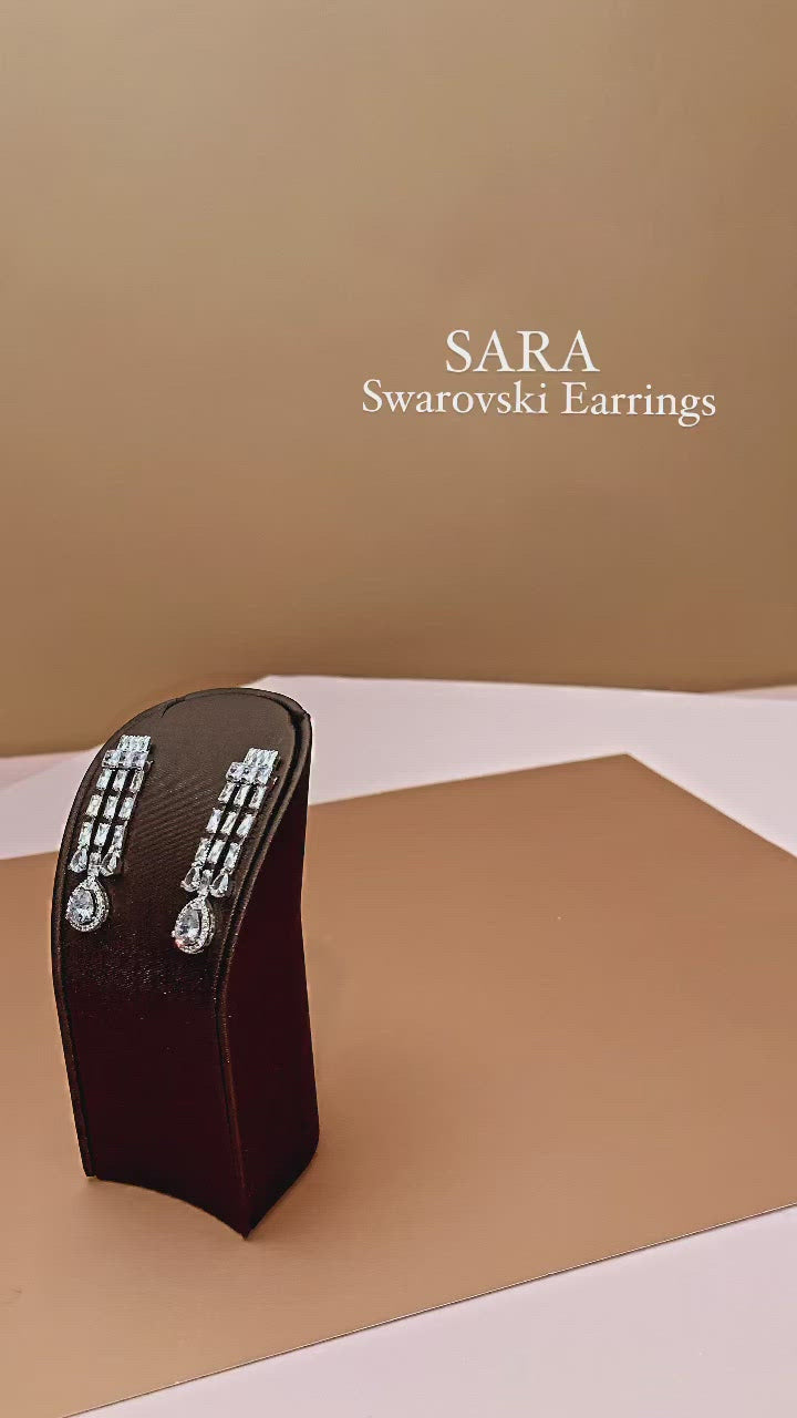 SARA Earrings with Swarovski Crystals
