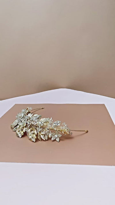 FLEURINE Swarovski Wedding Headpiece with Micro Zirconia