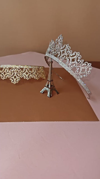 AVALON Swarovski Bridal Stunning Crown. Luxurious and Elegant Fit for Royalty
