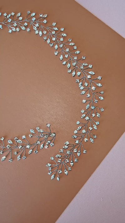 MIHAI HALO Bridal Hair Vine with Swarovski Crystals
