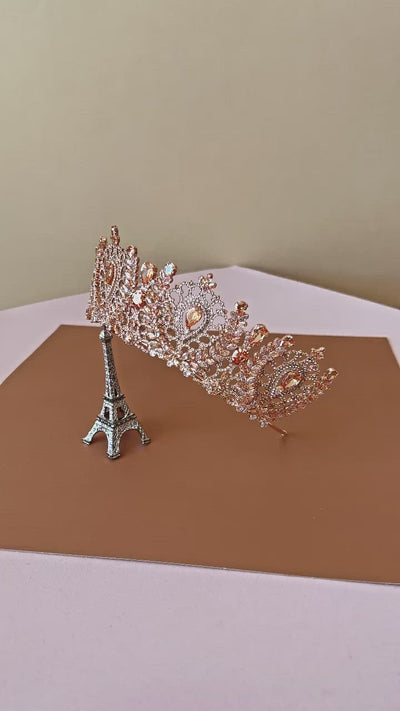ANGELIKA Bridal Crown with Swarovski Stunning Crystals