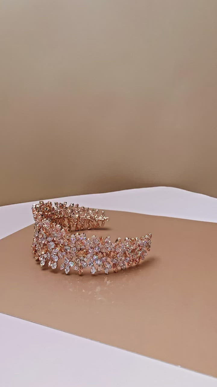 BELLE Wedding Headband, Swarovski Bridal Headpiece