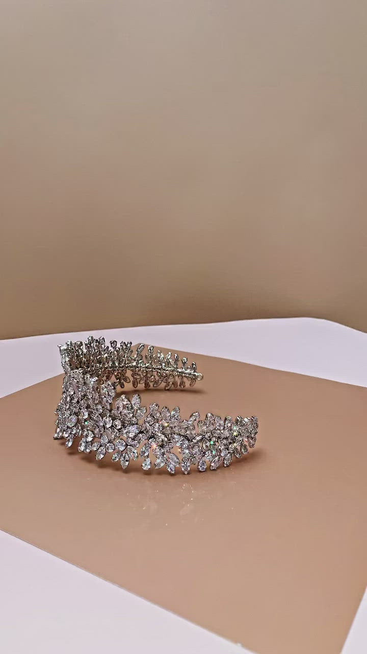 Buy BELLE Wedding Headband, Swarovski Bridal Headpiece Online | Ellee ...
