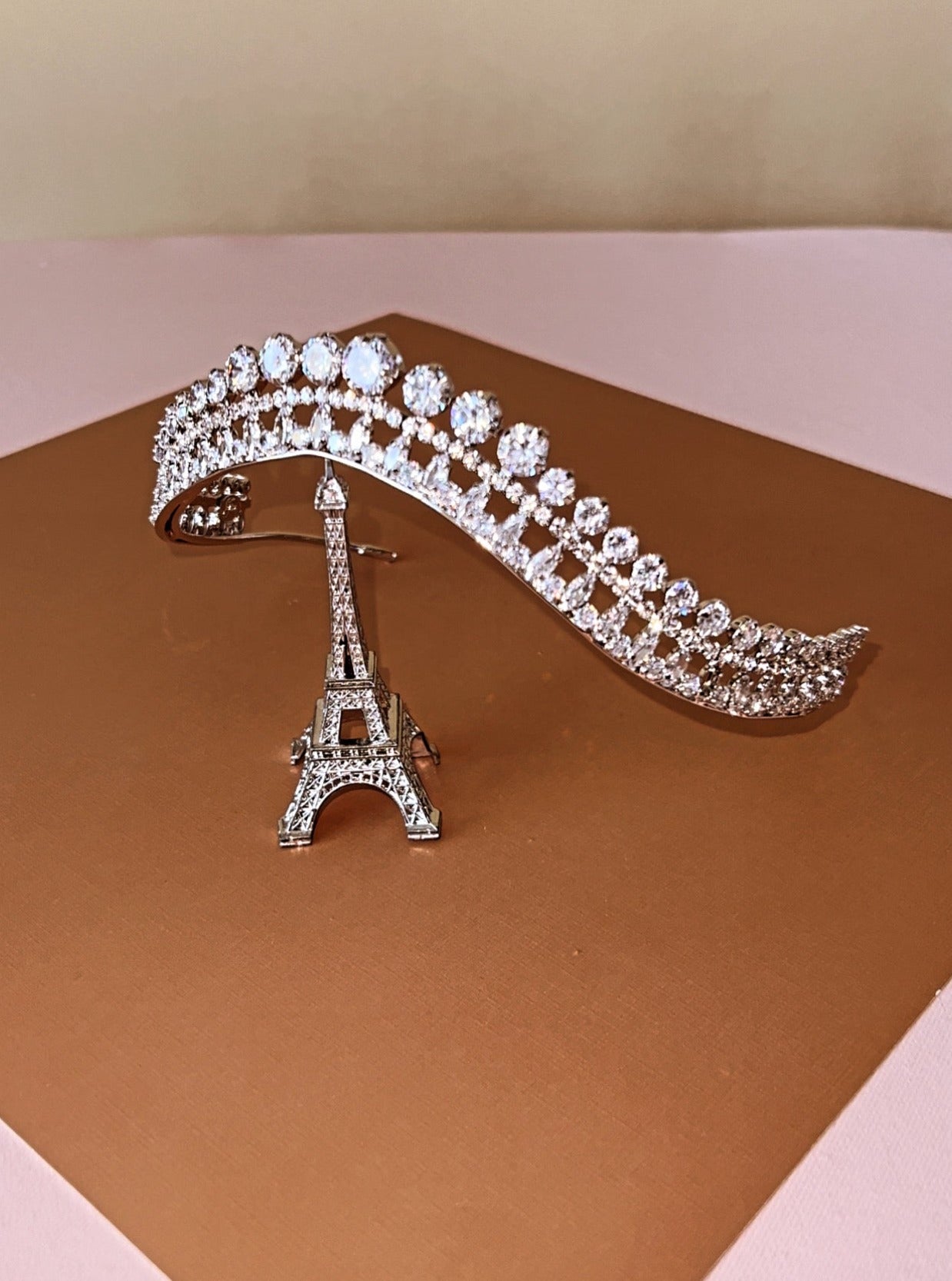 Ellee Real Bride Adorned by JOLINE Swarovski Bridal Tiara