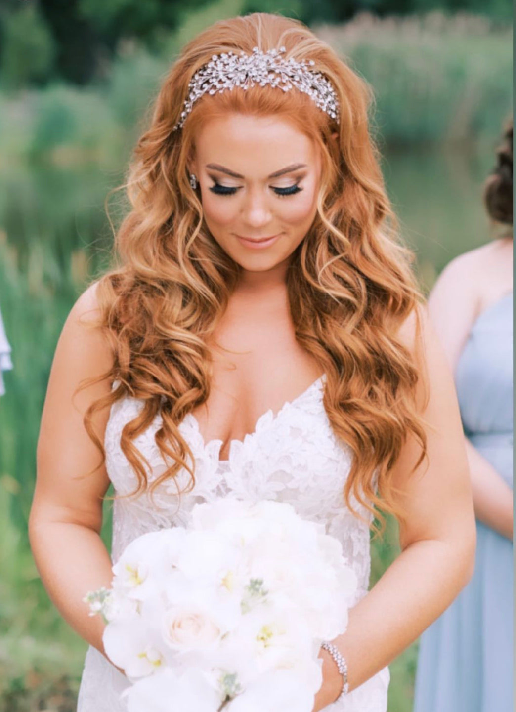 BRIELLE Swarovski Bridal Headpiece With Stunning Shine