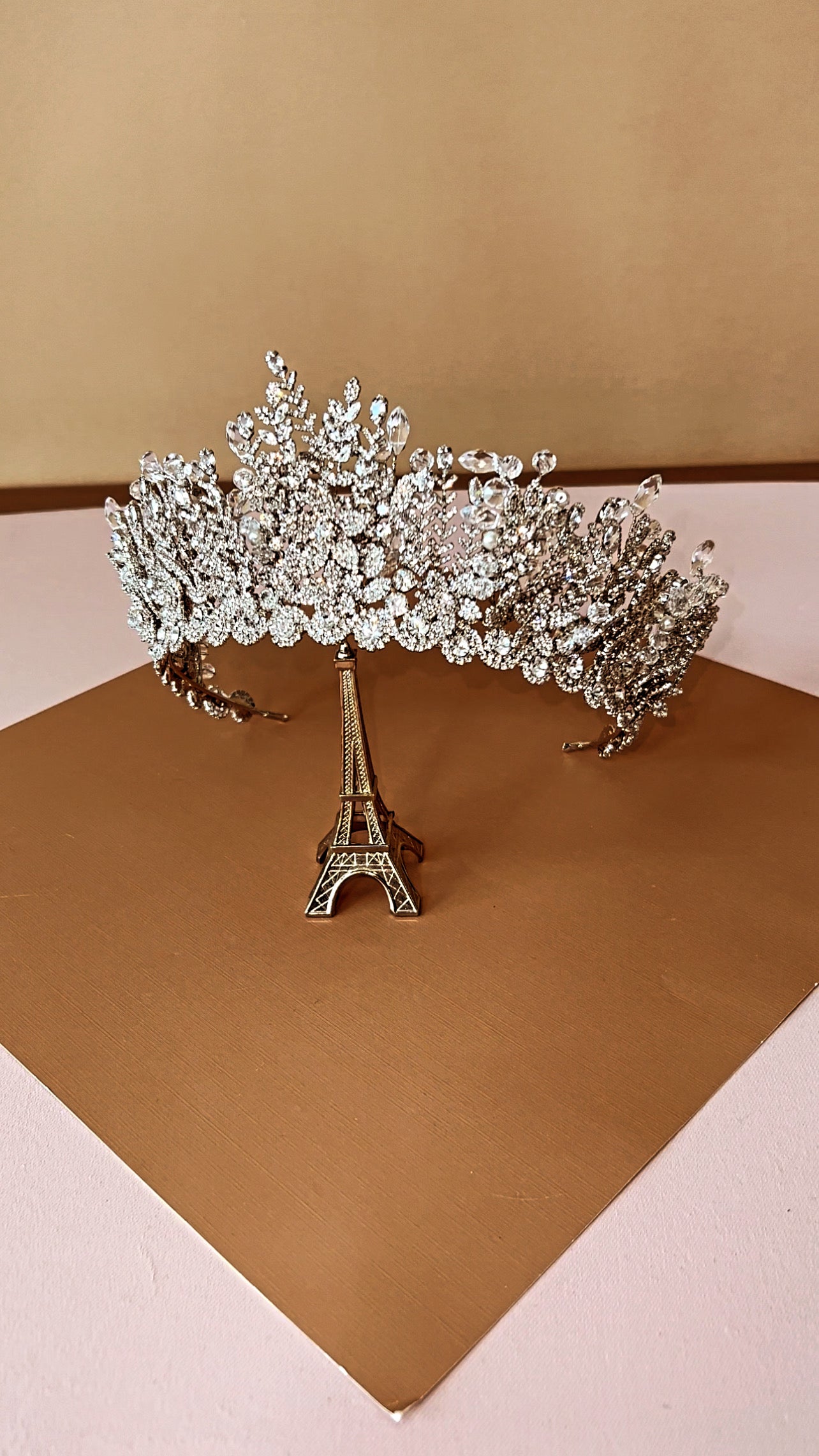 ELISABETTA Swarovski Crystals Wedding Crown, 3D Bridal Crown