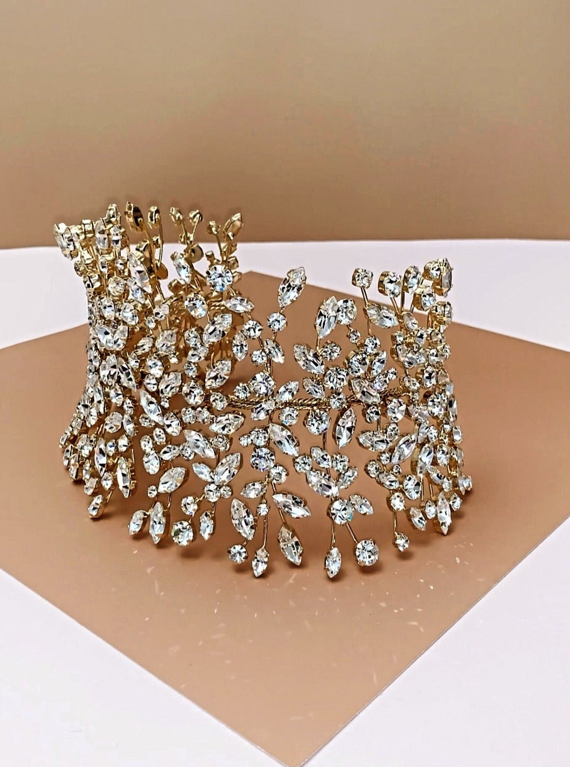 ADELE Wedding Luxurious Headpiece, Swarovski Crystals