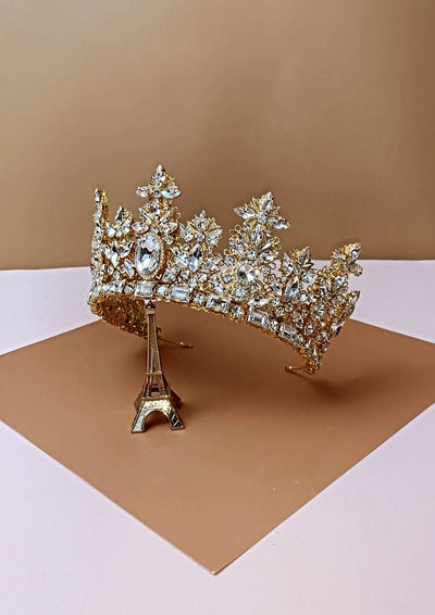 Ellee Real Quinceanera Adorned with ROYAL LUXE Full Crown, Swarovski Bridal Full Crown