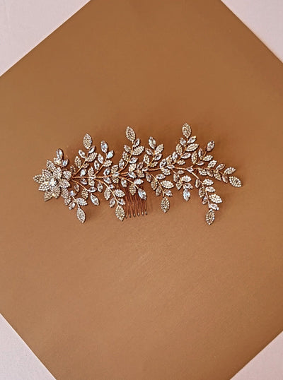 NIKA Swarovski Bridal Hair Wings, Swarovski Hair Comb