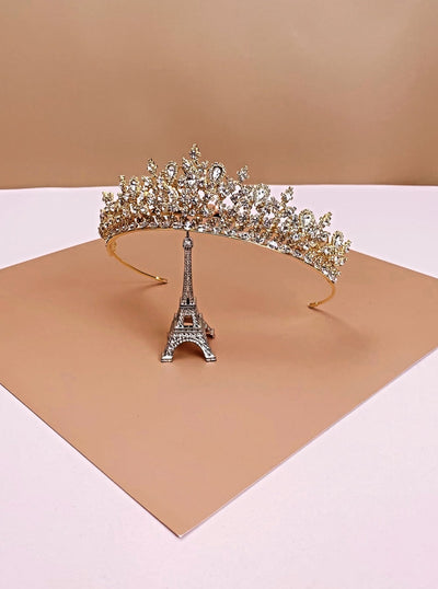 Ellee Real Bride Adorned with GEMNA Swarovski Luxurious Wedding Tiara 3D Luxury