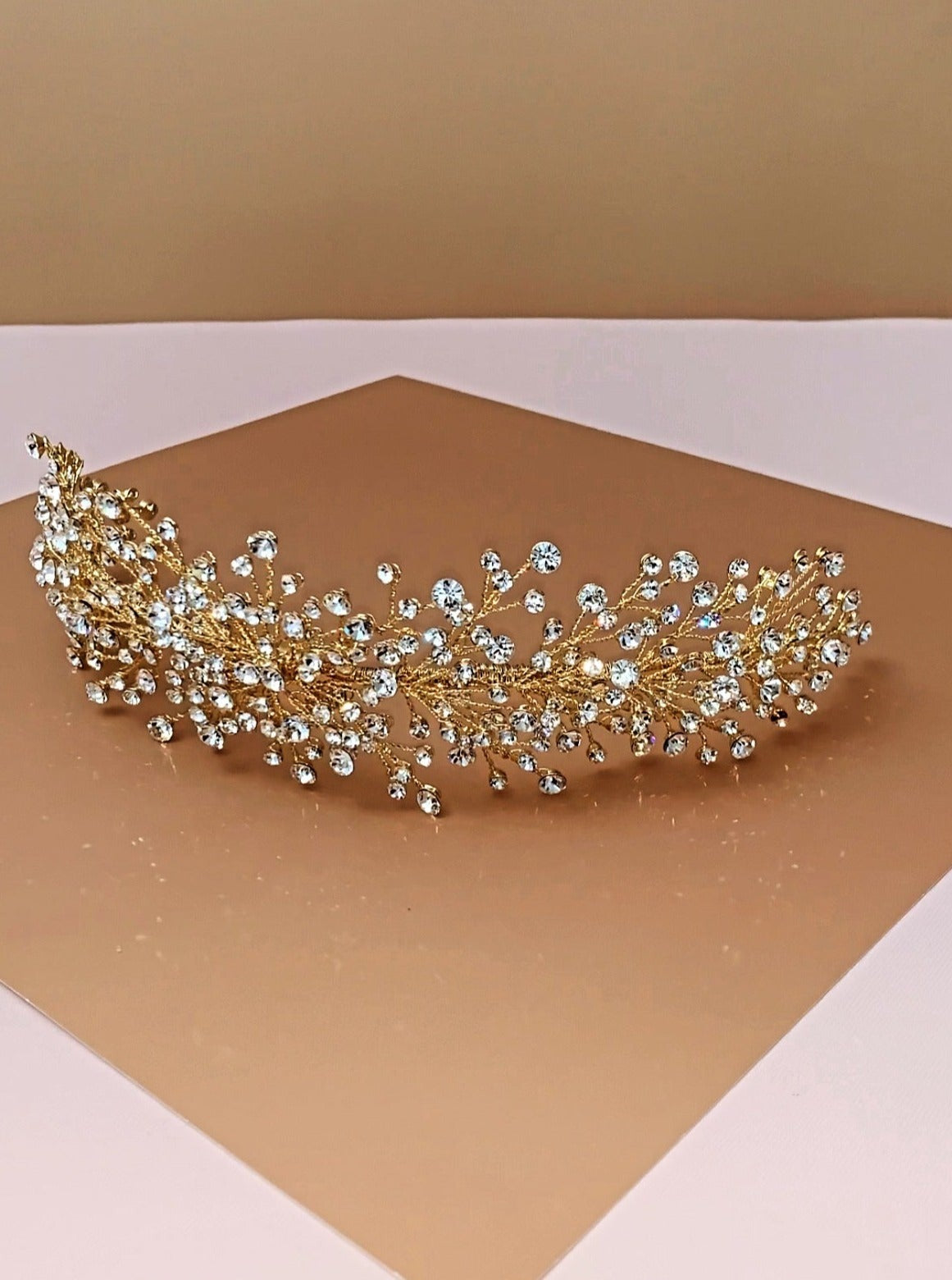 BRIELLE Swarovski Bridal Headpiece With Stunning Shine