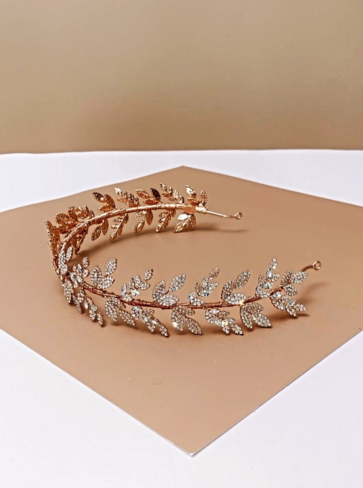 NICCI Rose Gold Luxurious Swarovski Bridal Headpiece