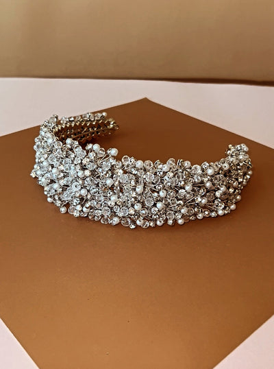 BALILTI Swarovski Crystals Bridal Pearl Headband
