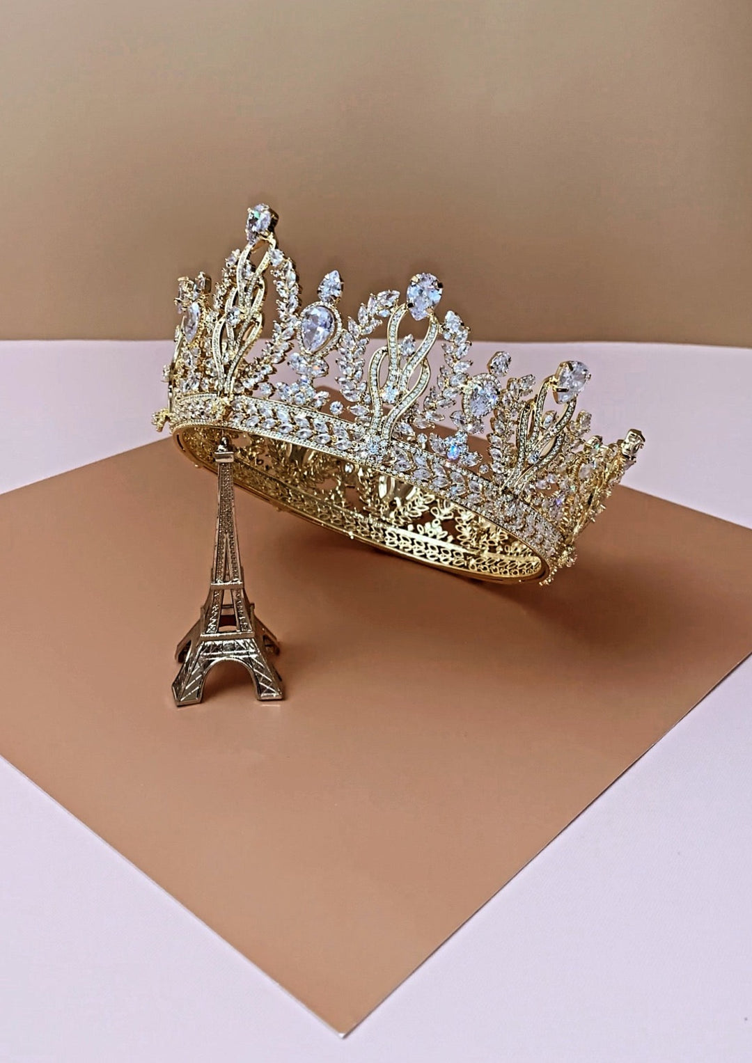 Buy ROYALE Bridal Full Crown, Wedding Crown Online Ellee Couture