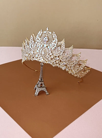 ANTOINETTE Wedding or Quinceanera Crown with Swarovski Crystals
