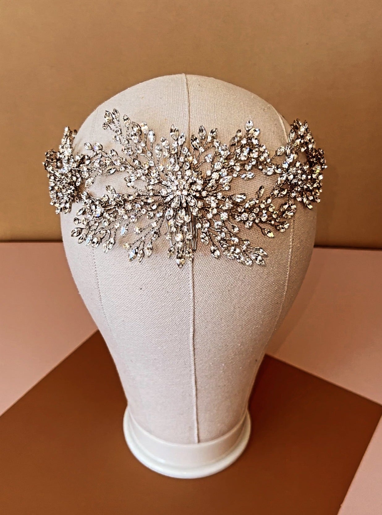 MINERA-PEARLS Majestic and Luxurious Headpiece / Halo Design