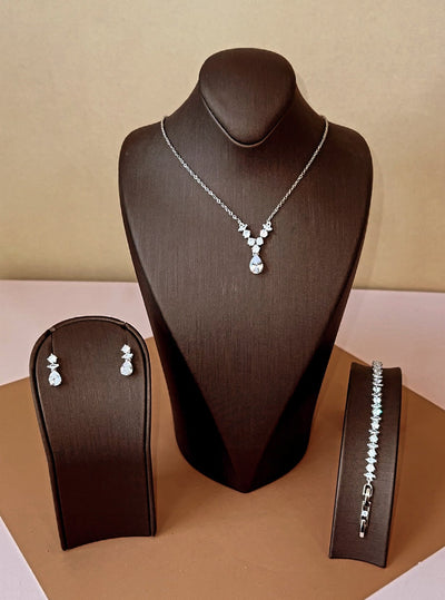 CYLA Swarovski Jewelry Set with Necklace, Bracelet, Drop Earrings