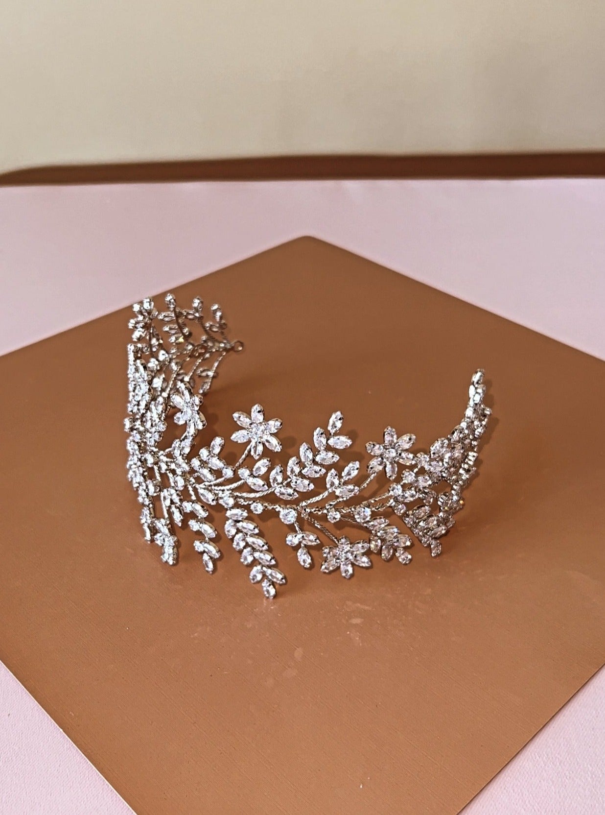 ELIANNA Rose Gold Swarovski Bridal Headband