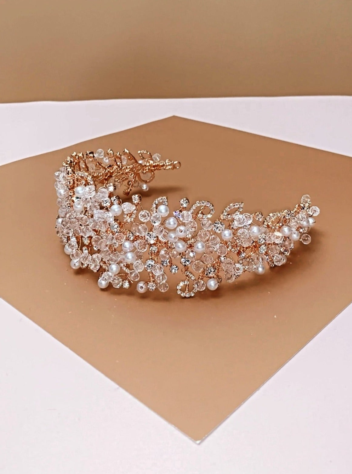 PEARL Wedding Headband, Swarovski & Pearls Headpiece