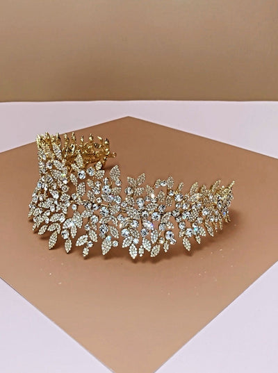 DANIELLA Weddinng Headband with Luxurious Cubic Zirconia