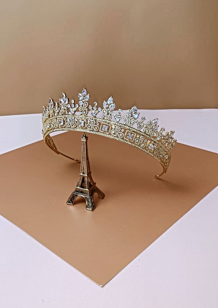 BIJOU Luxurious Swarovski Bridal Crown with Micro Cubic Zirconia