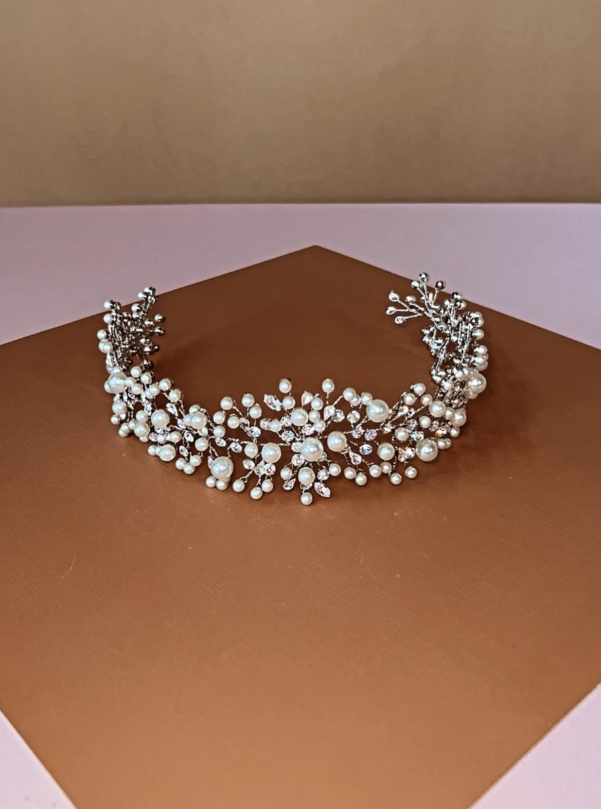 MARIT Swarovski Bridal Headpiece With Stunning Shine