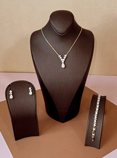 CYLA Swarovski Jewelry Set with Necklace, Bracelet, Drop Earrings