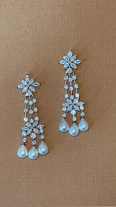 EZEL Swarovski Pearls Statement Earrings
