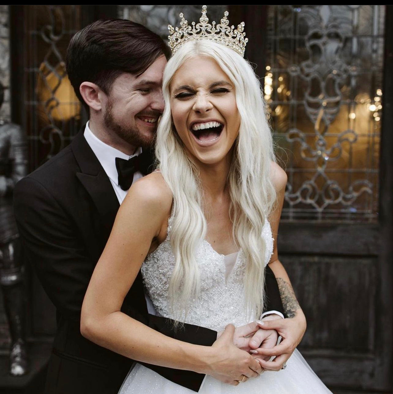 Ellee Real Bride Adorned by GWYNETH Swarovski Bridal Princess Full Crown