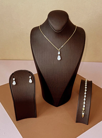 LILIT Swarovski Jewelry Set with Necklace, Bracelet, Drop Earrings