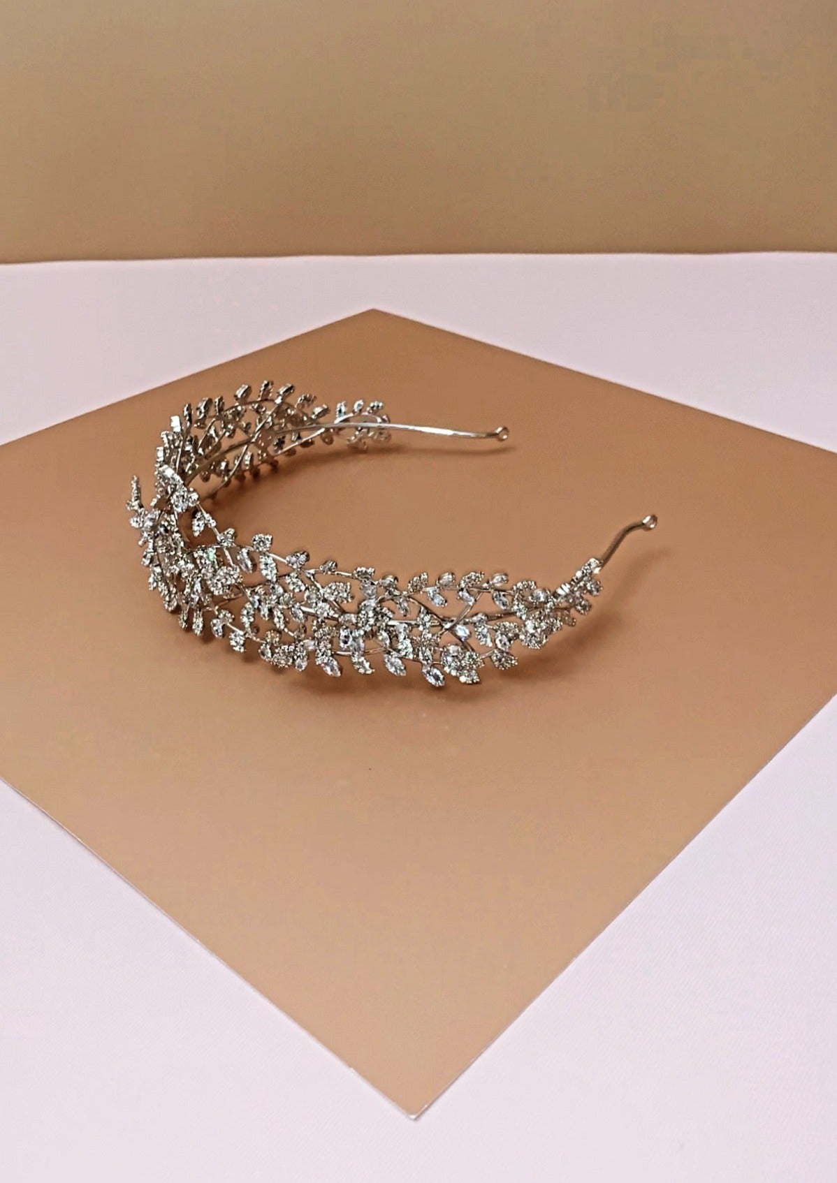 Ellee Real Bride Adorned with INNA Stunning 3-D Swarovski Bridal Headband