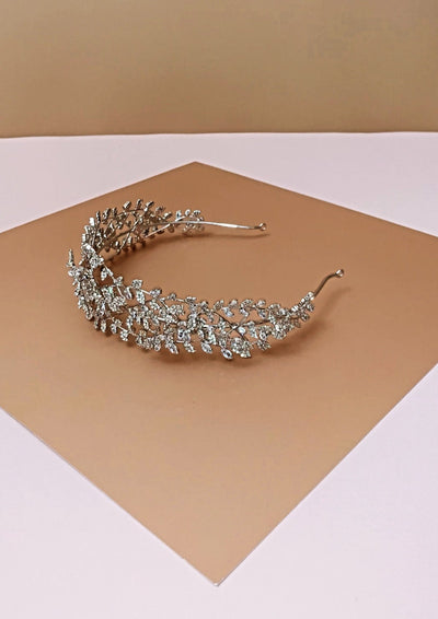 Ellee Real Bride Adorned with INNA Stunning 3-D Swarovski Bridal Headband