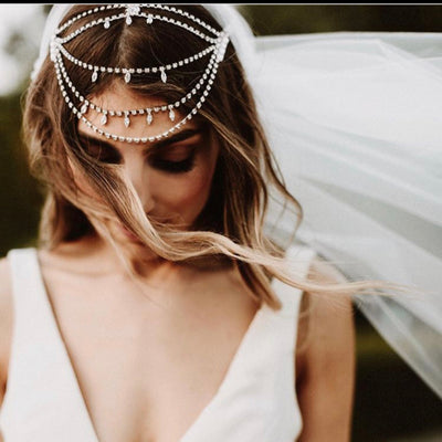 DAWN Bridal Forehead Jewelry with Swarovski Crystals