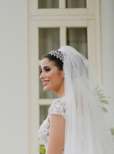 FIONA Rose Gold Swarovski Bridal Headband