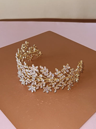 ELIANNA Rose Gold Swarovski Bridal Headband
