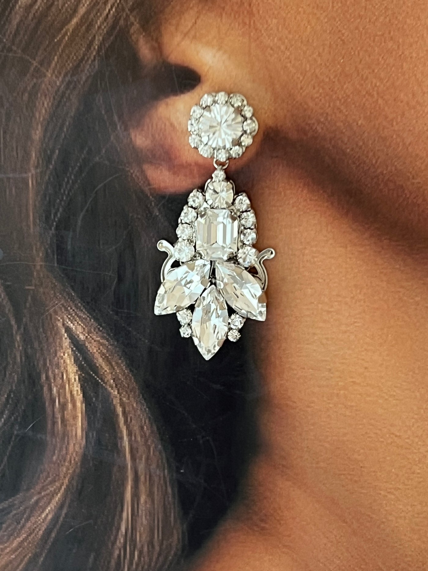 CEMILE Swarovski Statement Earrings