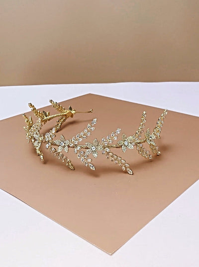 IVETTE Swarovski Wedding Headband, Bridal Headpiece