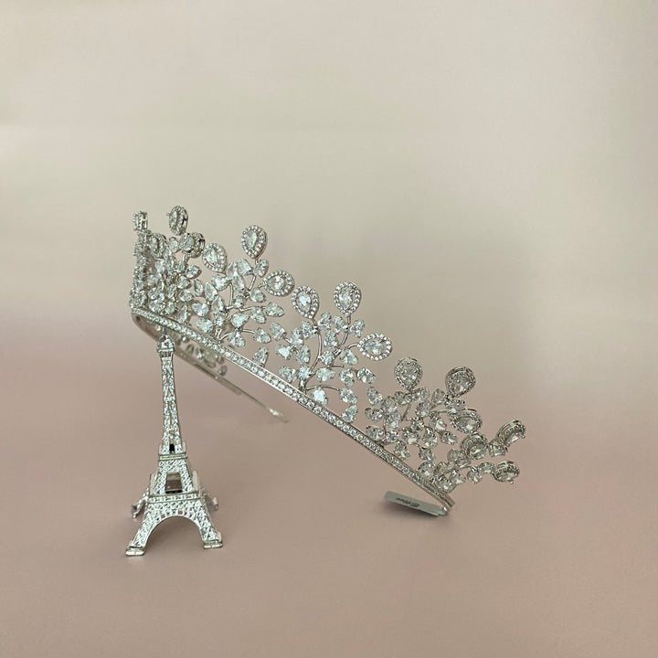 FAITH Rose Gold Swarovski Tiara, Gorgeous Bridal Crown