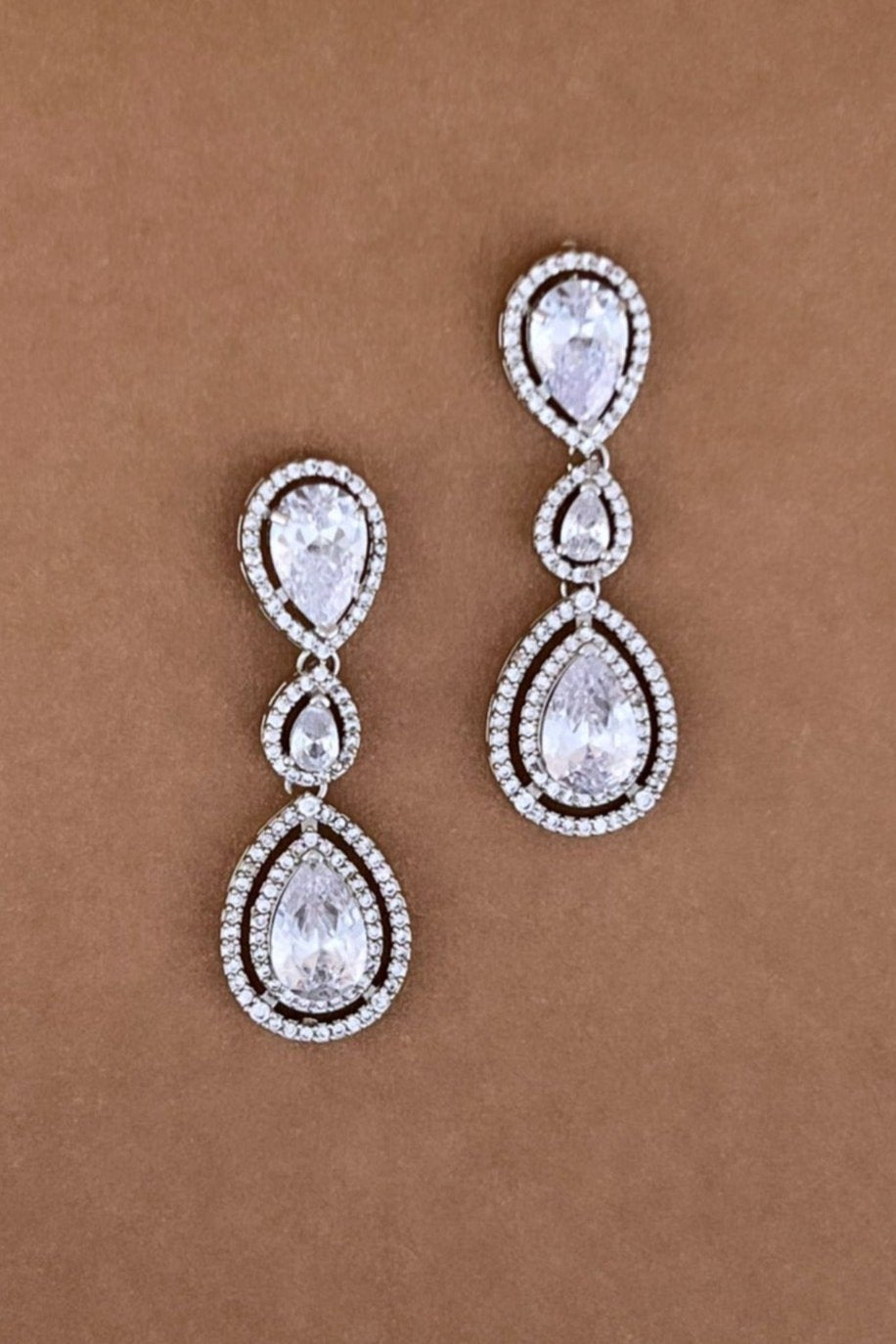 MOLLY Simulated Diamond Drop Earrings