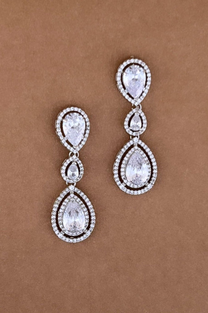 MOLLY Simulated Diamond Drop Earrings
