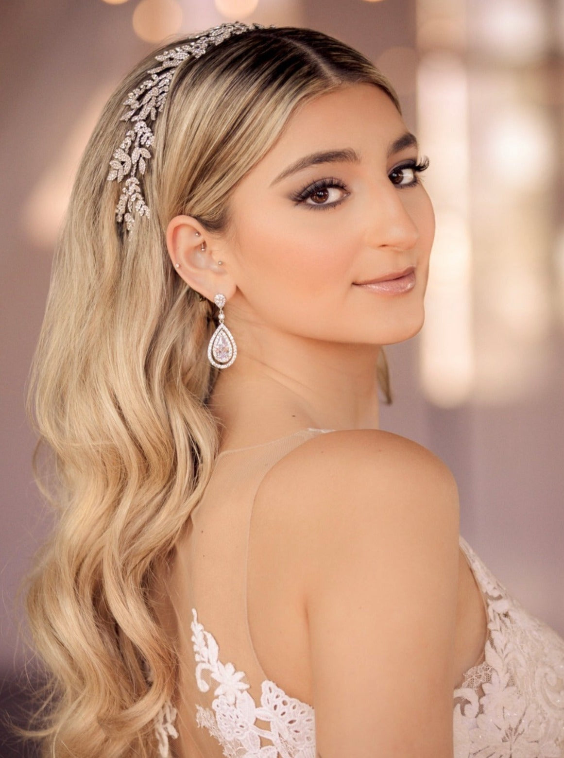OLIVIA Bridal Headband with Luxurious Swarovski