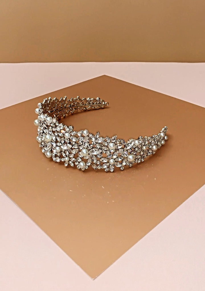 NATALIA-PEARLS Swarovski Bridal Headpiece