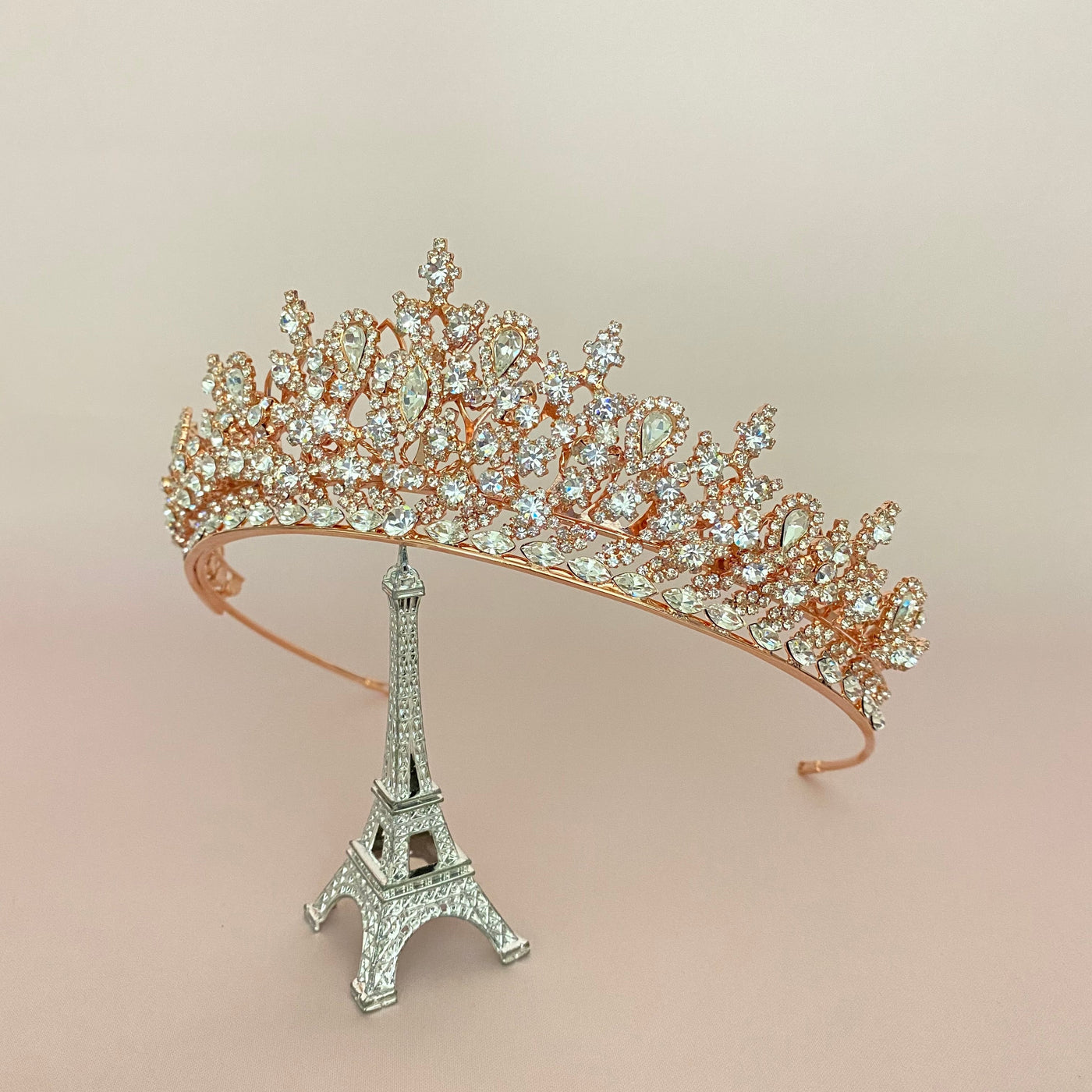 Ellee Real Bride Adorned with GEMNA Swarovski Luxurious Wedding Tiara 3D Luxury