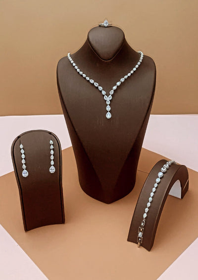 DREAM Jewelry Set with Necklace, Bracelet, Drop Earrings, and Ring