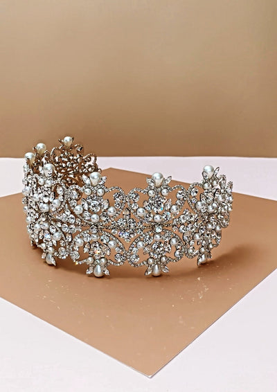 SAVANAH Swarovski Luxurious headpiece, Pearls Headband