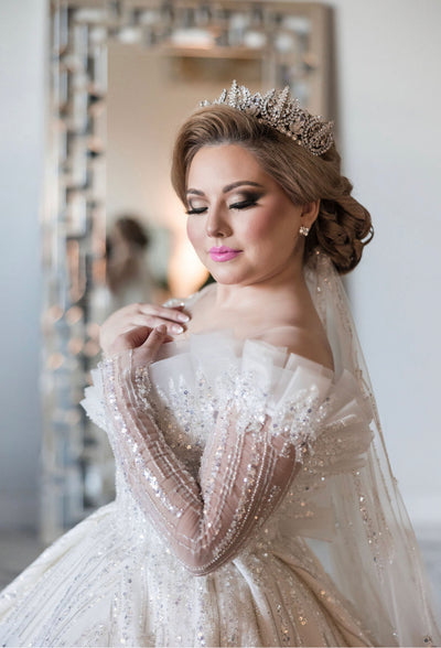 ANGELIKA Bridal Crown with Swarovski Crystals & Stunning Design